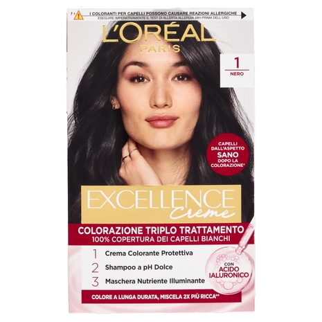 L'Oréal Paris Excellence Creme Colorazione Triplo Trattamento 1 Nero